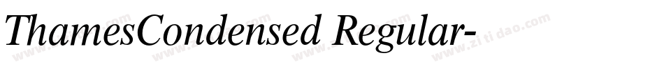 ThamesCondensed Regular字体转换